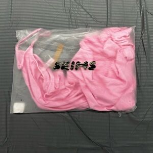 Skims Soft Lounge Petite Long Slip Dress ( Bubble Gum | Medium )